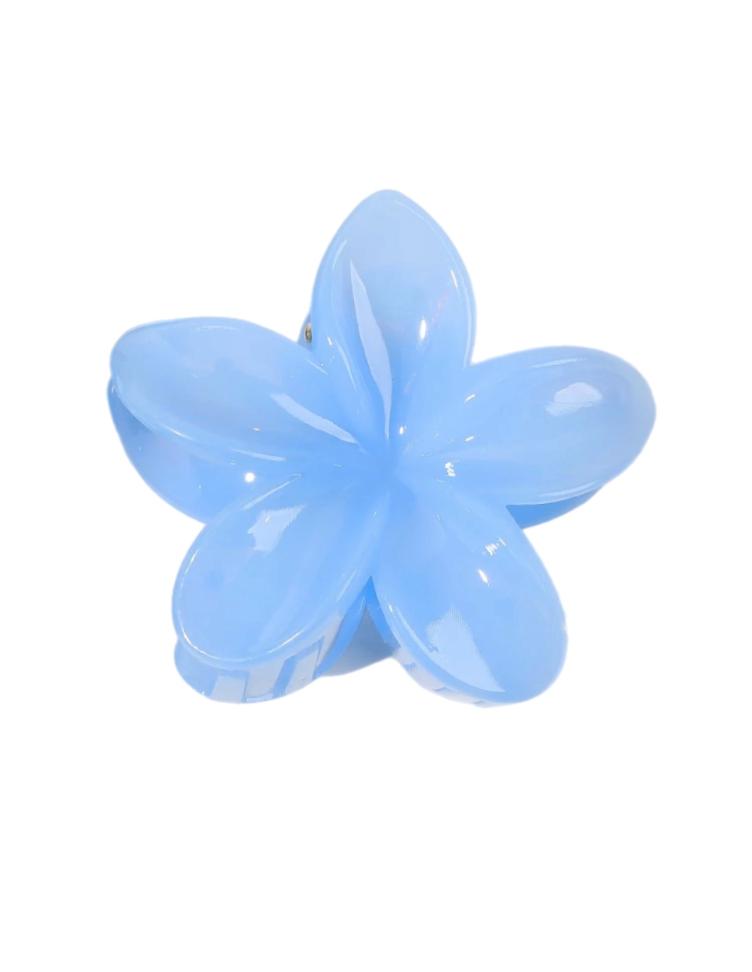 Haarklammer grosse Blume hellblau