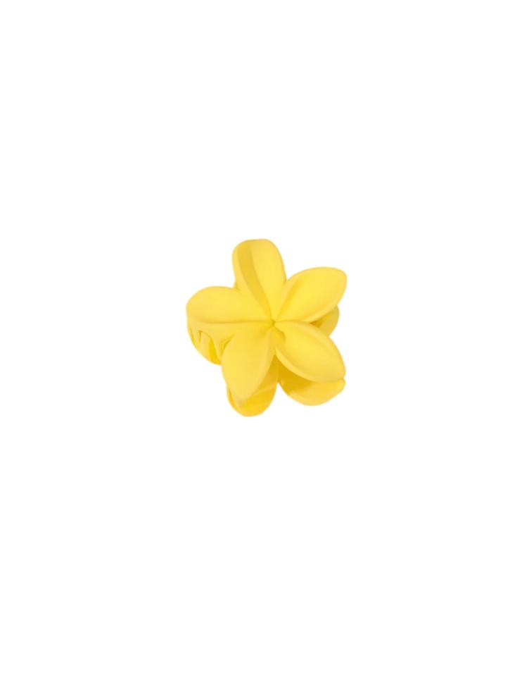 Haarklammer kleine Blume gelb