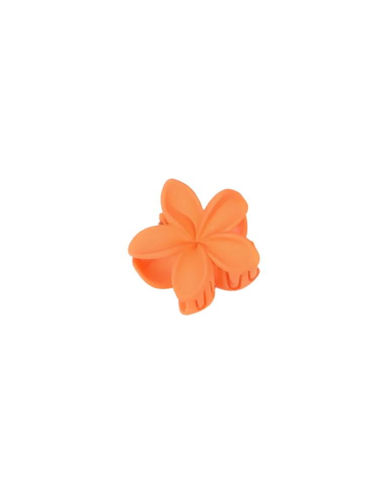 Haarklammer kleine Blume orange