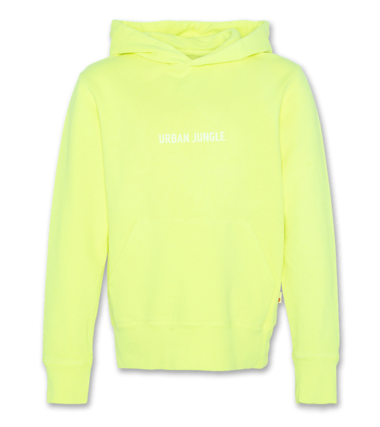 hoodie sweater fluo yellow organic