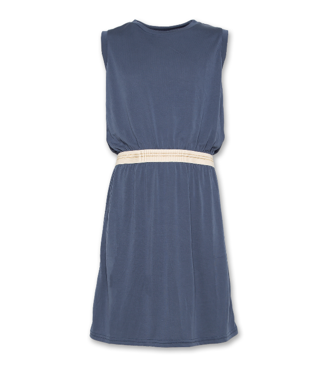 pique dress washed blue
