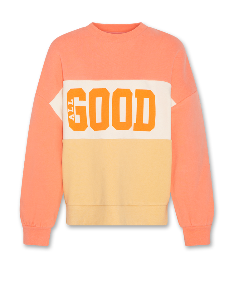 letta sweater block coral