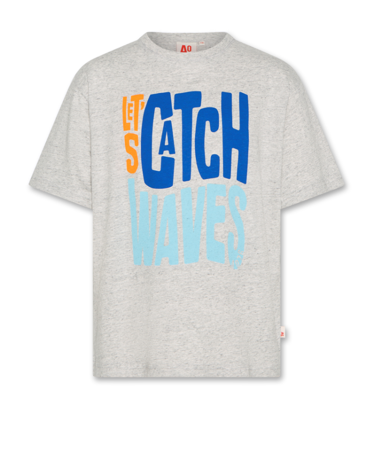 silas t-shirt waves heather grey