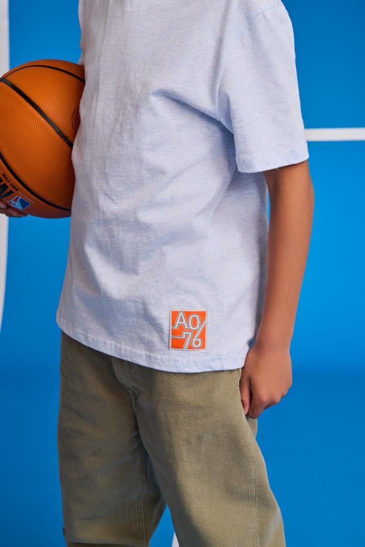 mat t shirt subway heather light blue - 2