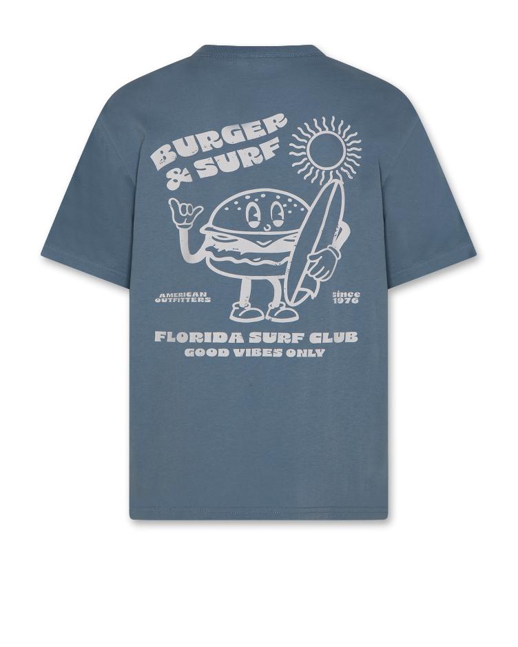 silas t shirt burger denim blue - 0