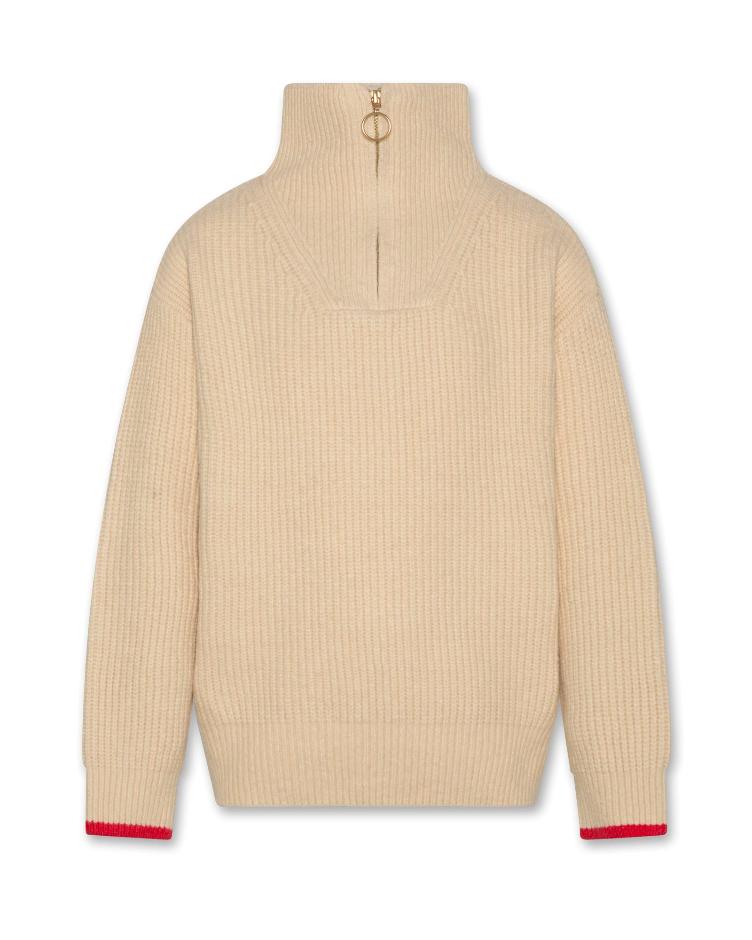 dev zip mock neck natural