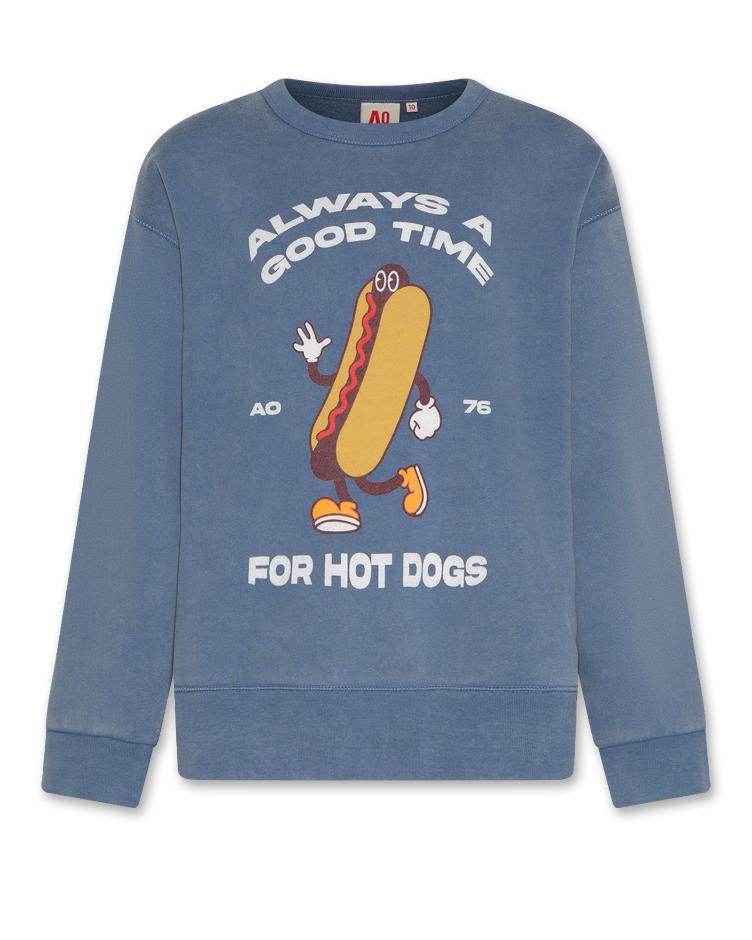 oscar sweater hot dog denim blue