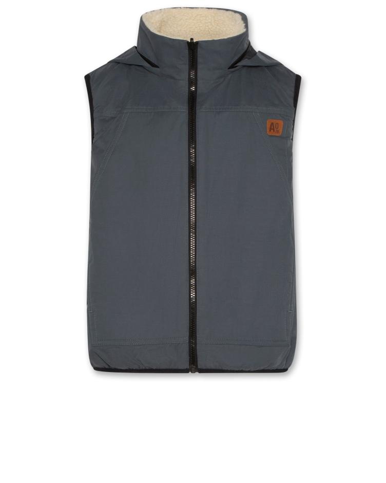 dean reversible fur jacket dark slate - 1