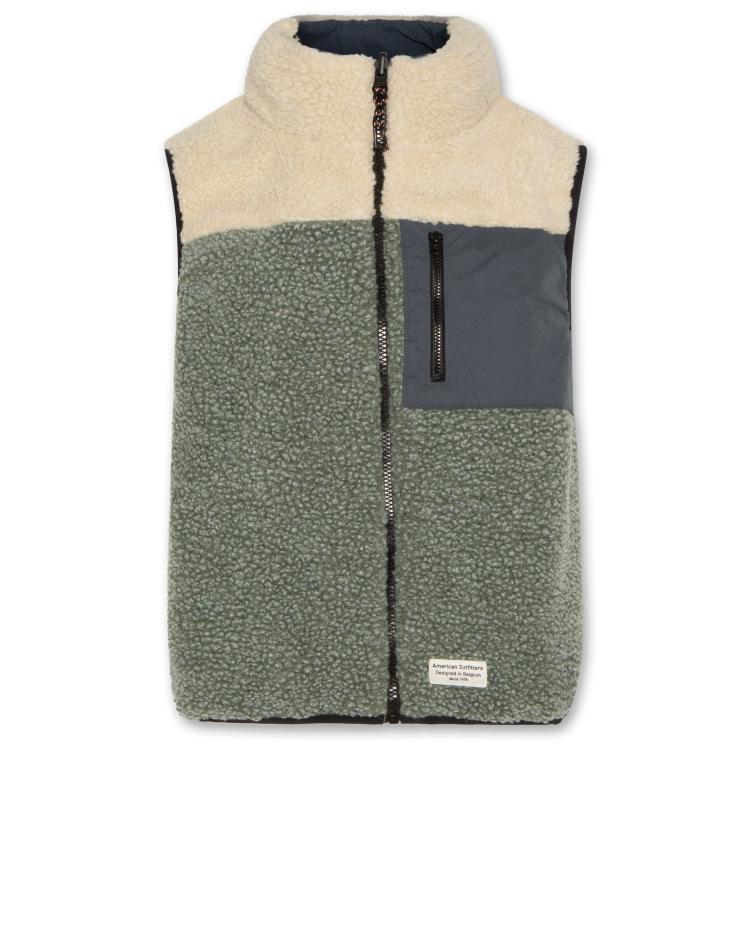 dean reversible fur jacket dark slate