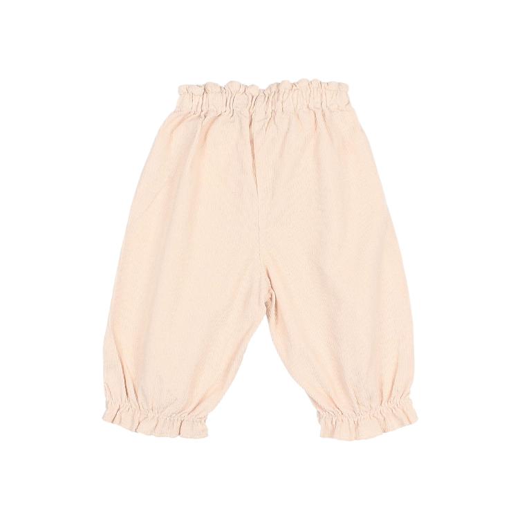 BB soft velour girly pants cream pink - 0