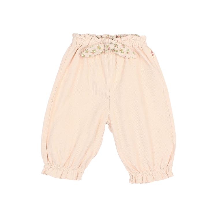 BB soft velour girly pants cream pink