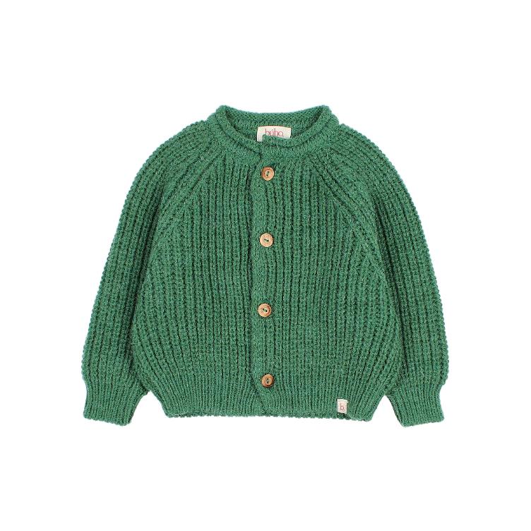BB soft knit cardigan forest green