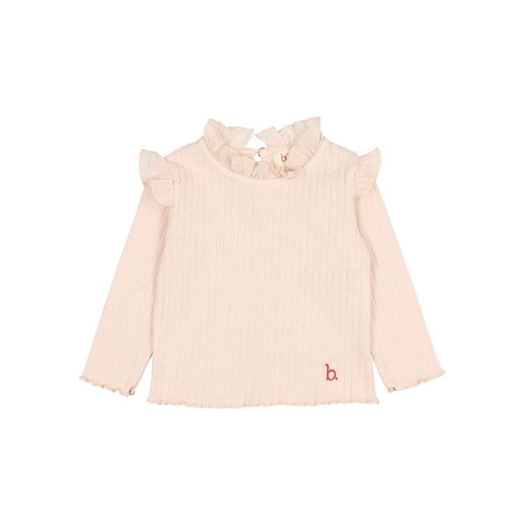 BB ruffle tshirt cream pink
