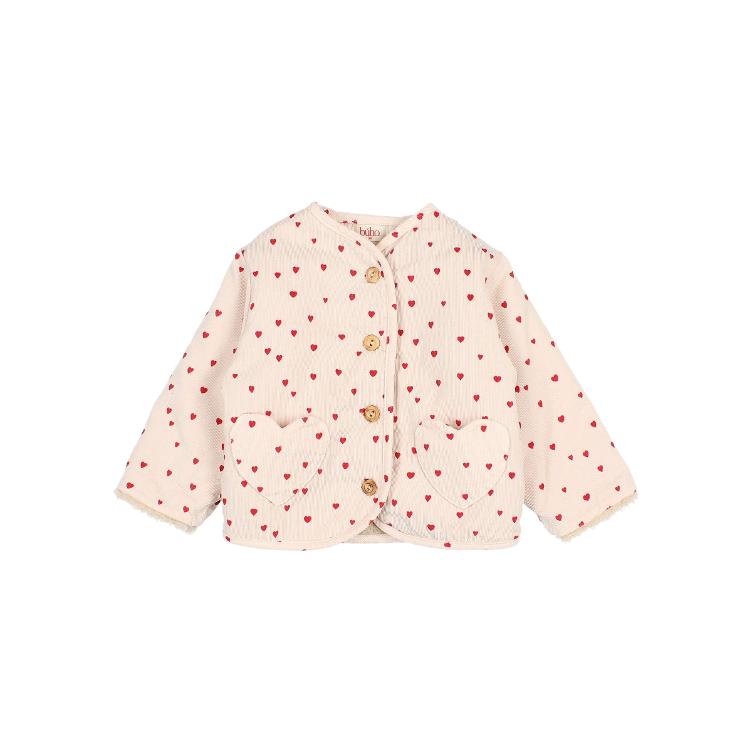 BB mini cuore jacket cream pink