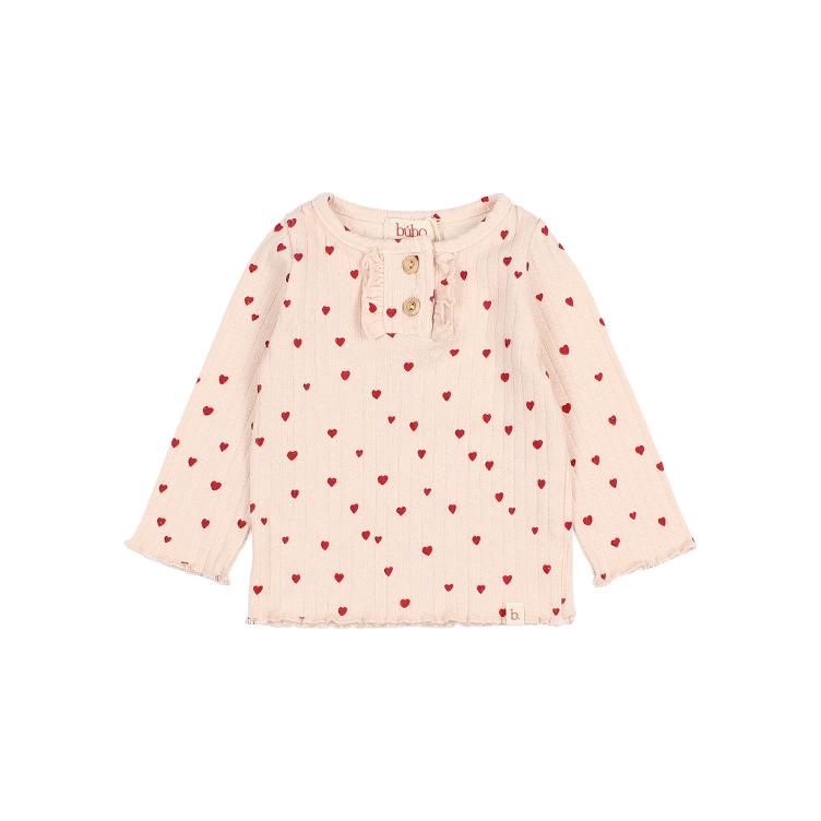 BB mini cuore tshirt cream pink