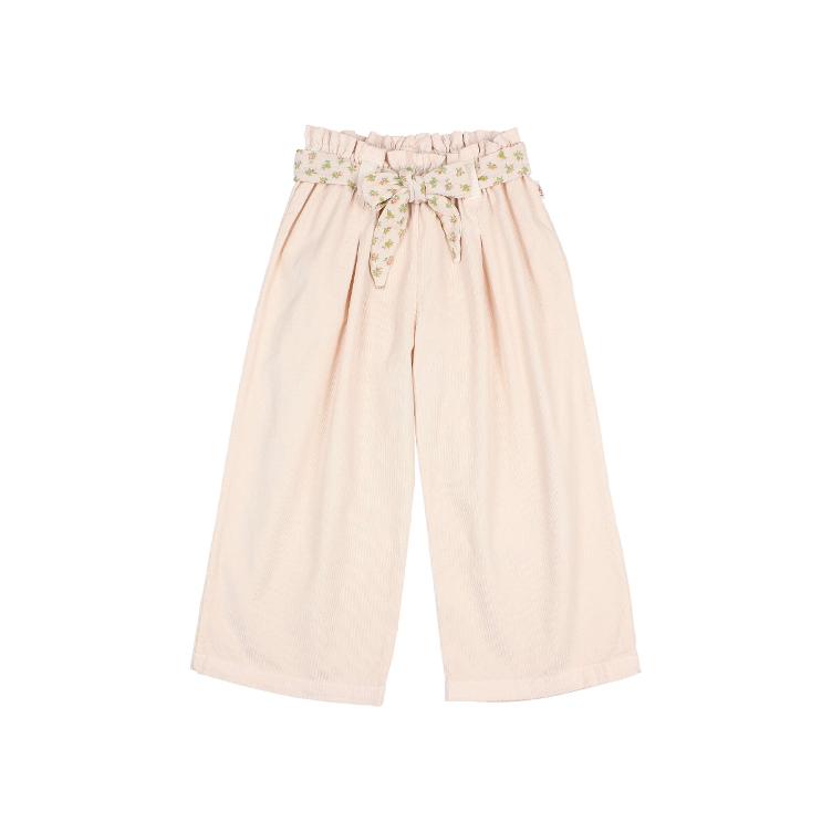 Soft Velour girly pants cream pink