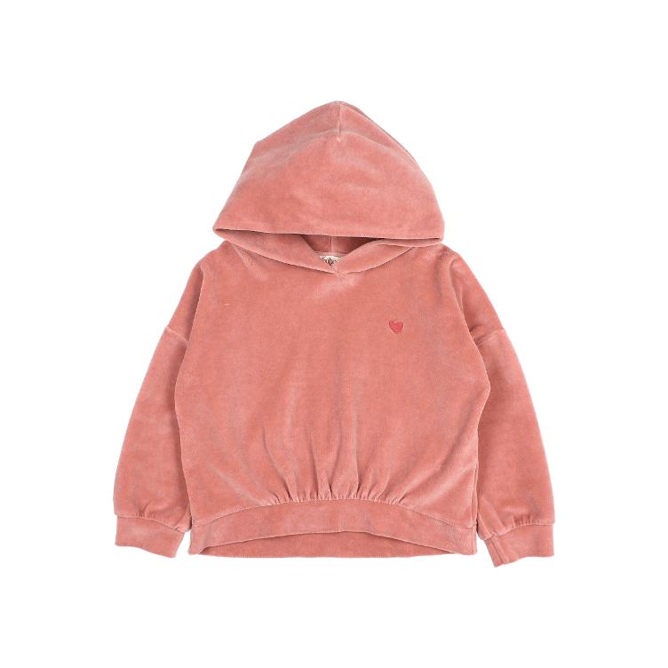 Velvet Hoodie peony