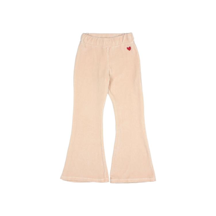 Velvet Legging flare cream pink