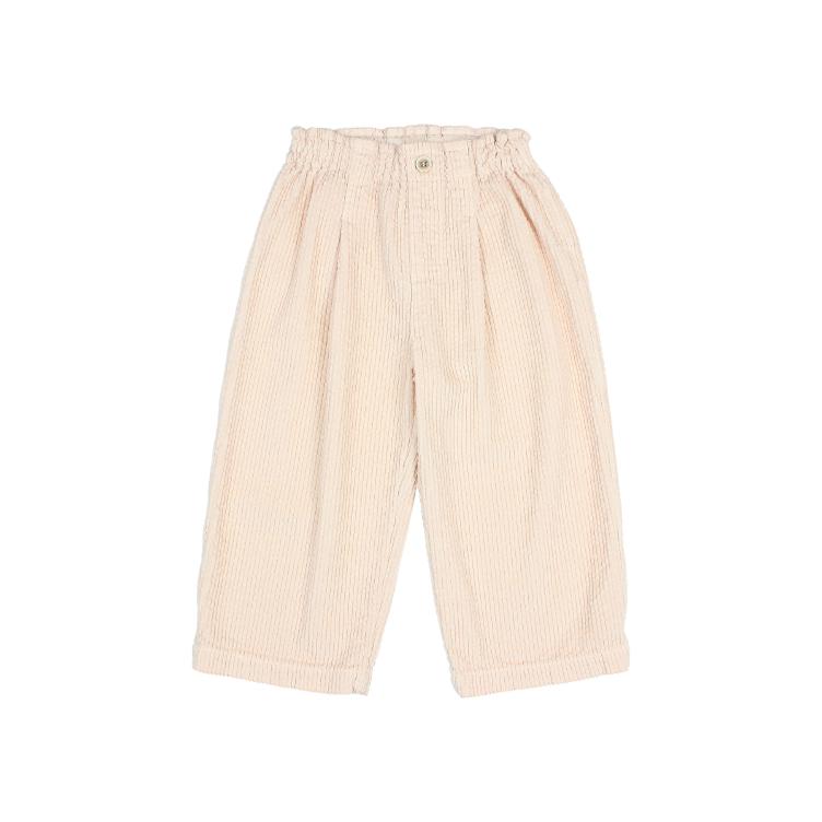 Corduroy girly pants cream pink