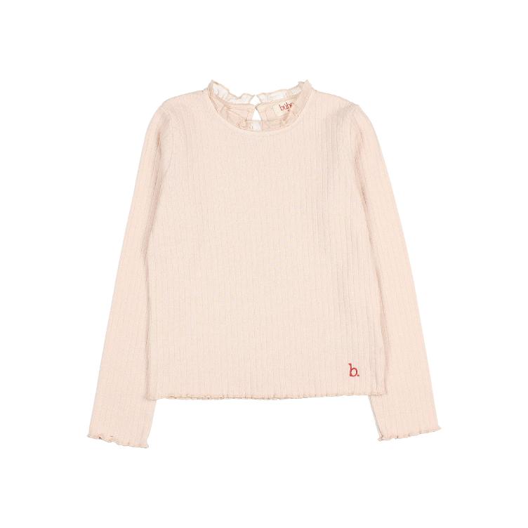 Ruffle Tshirt cream pink