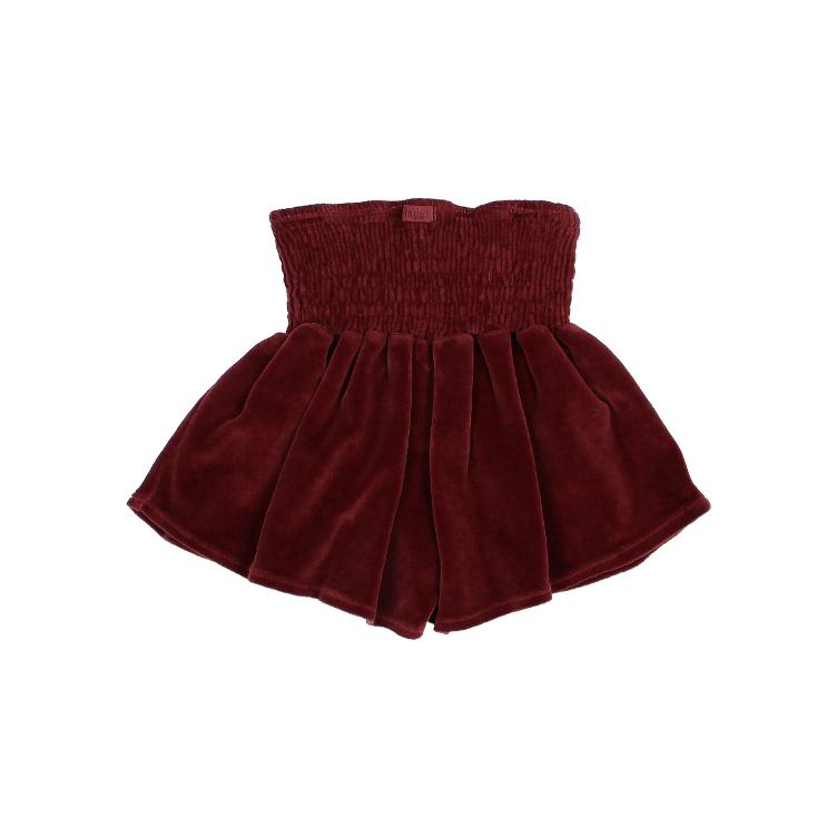 Velvet skirt short pomegranate - 0
