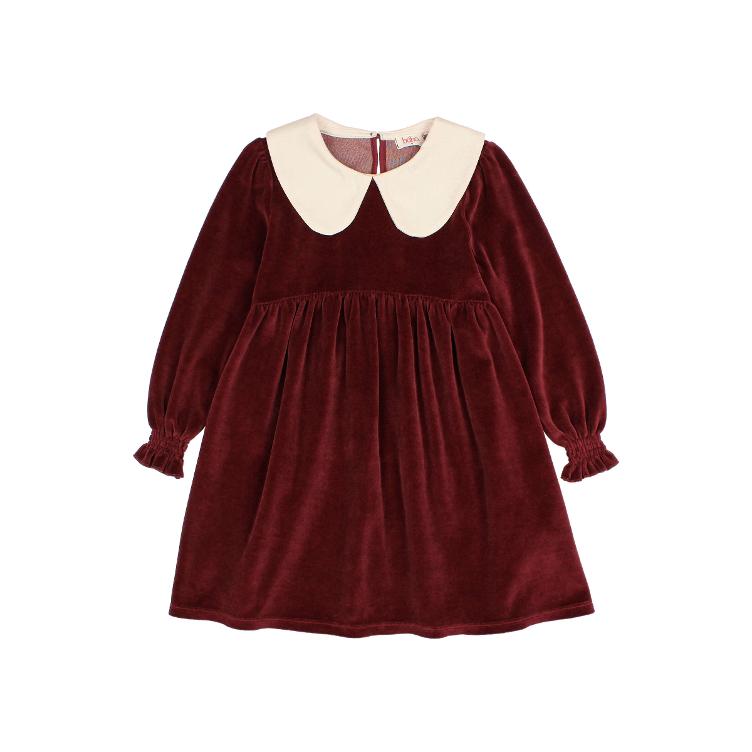 Velvet dress pomegranate