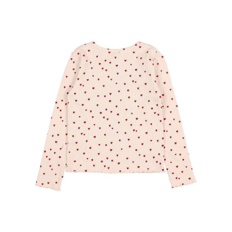 Mini cuore Tshirt cream pink