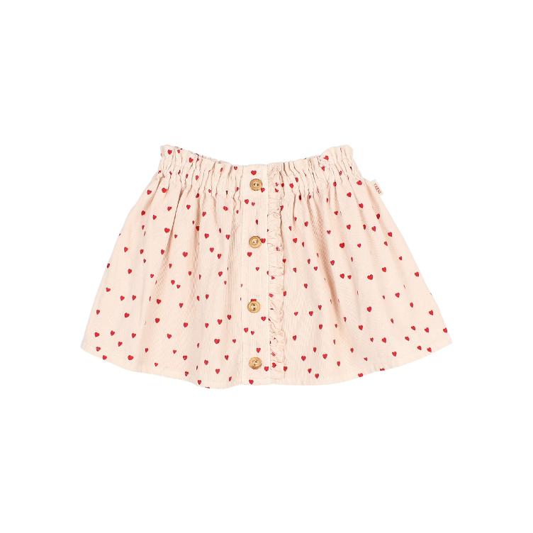 Mini cuore skirt cream pink