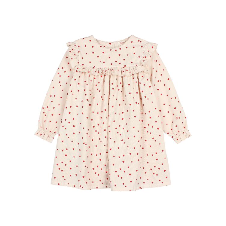 Mini cuore dress cream pink
