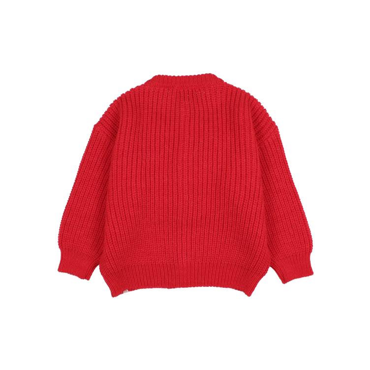 Soft knit cardigan poppy red - 0