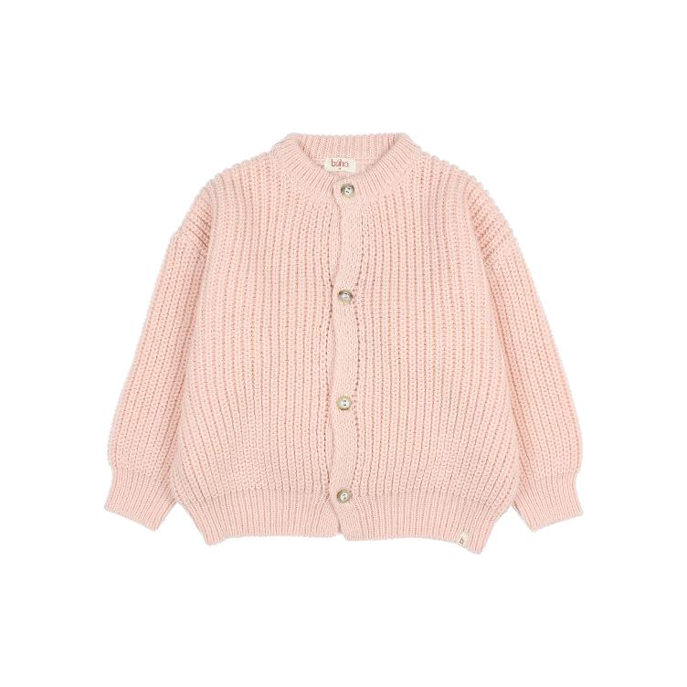 Soft knit cardigan rose