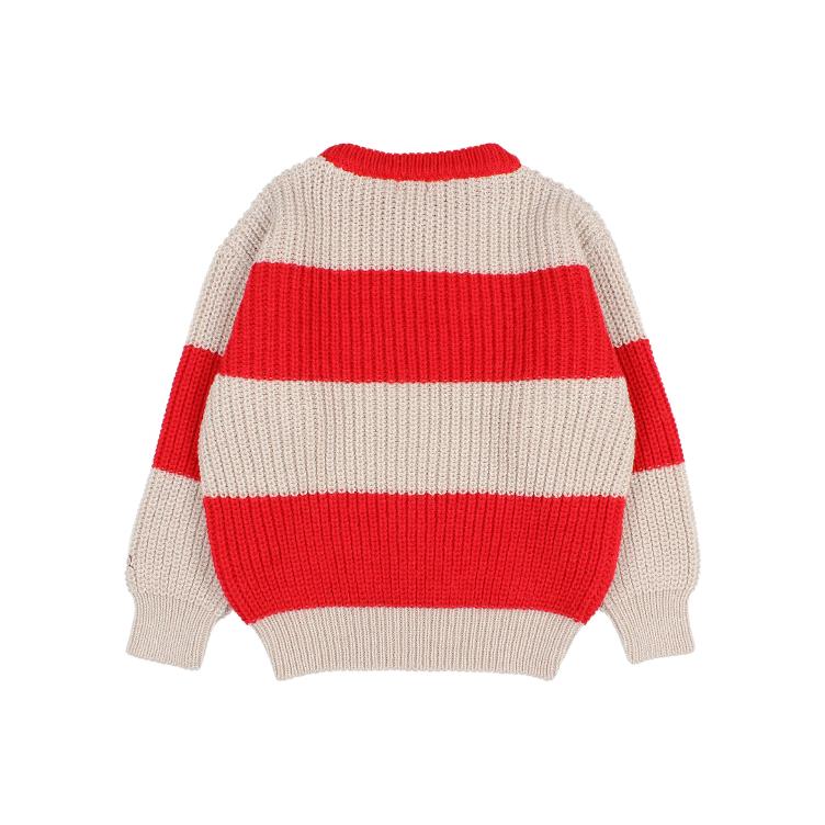 Stripes jumper poppy red - 2