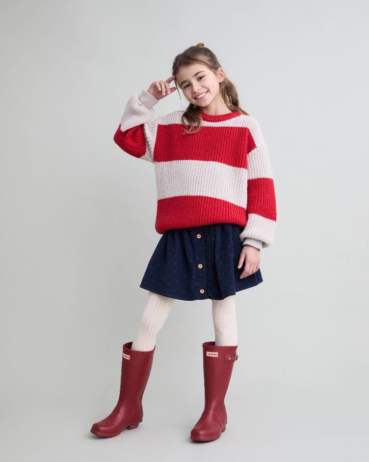 Stripes jumper poppy red - 0