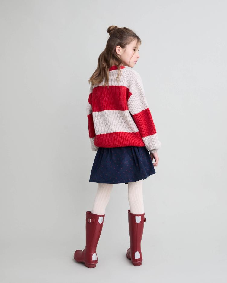 Stripes jumper poppy red - 1