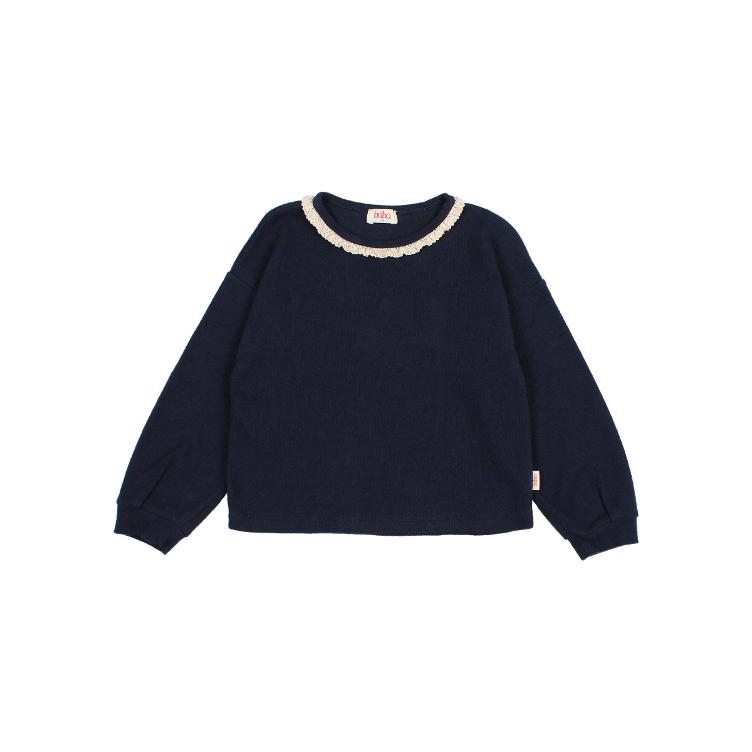 Soft rib girly shirt navy