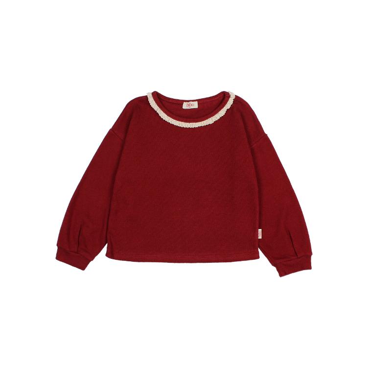 Soft rib girly shirt pomegranate