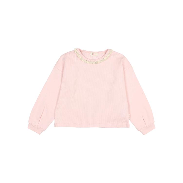 Soft rib girly shirt rose