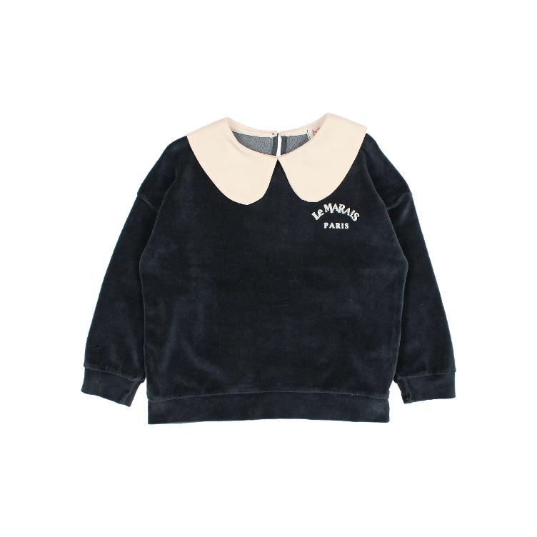 Velvet sweatshirt whale