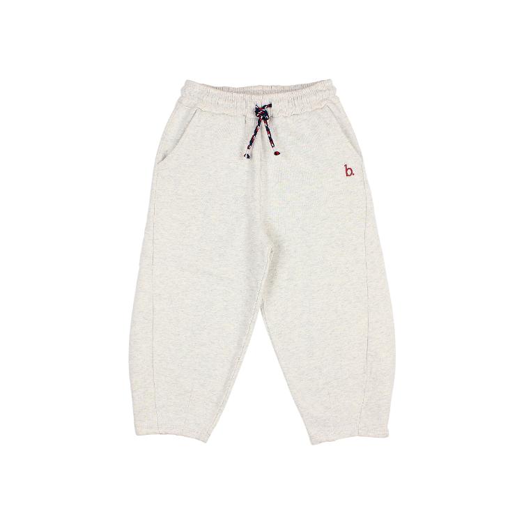 Fleece pants ecru melange