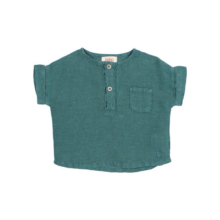 BB linen shirt green lake