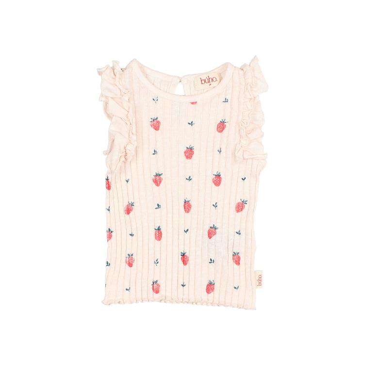 BB strawberry t shirt cream pink