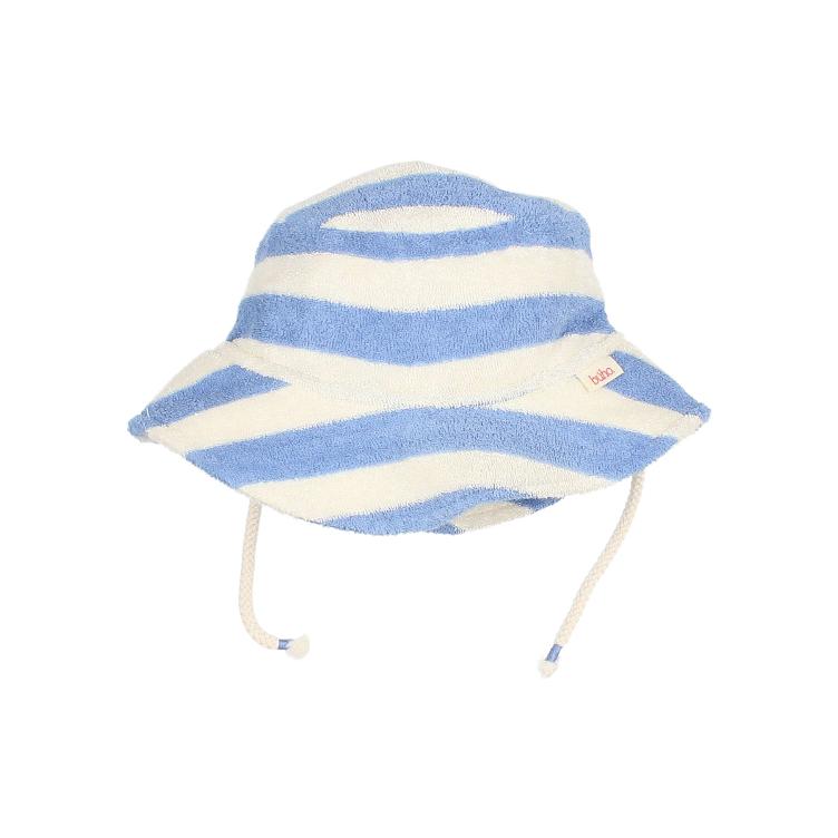 BB terry stripes hat bluette
