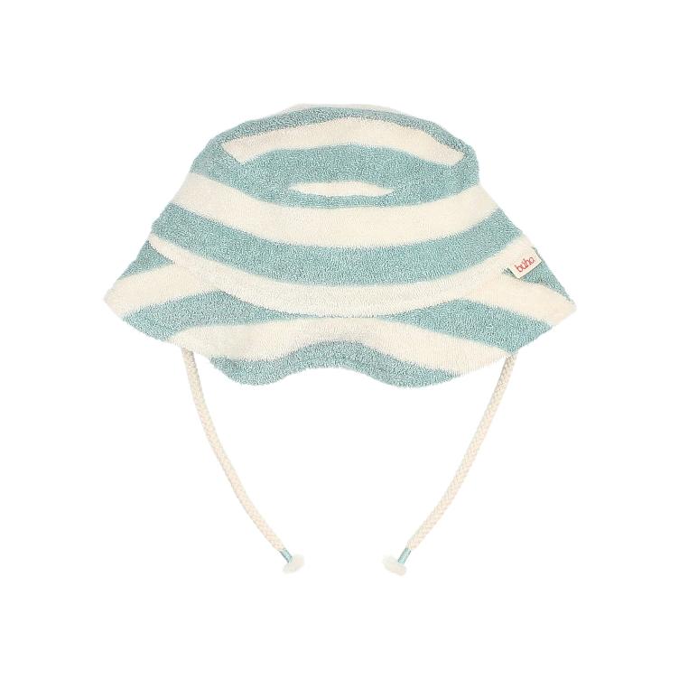 BB terry stripes hat green moss