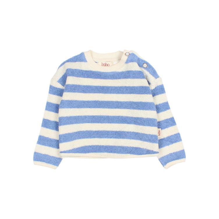 BB terry stripes sweatshirt bluette