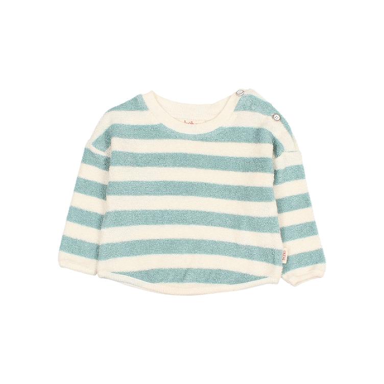 BB terry stripes sweatshirt green moss