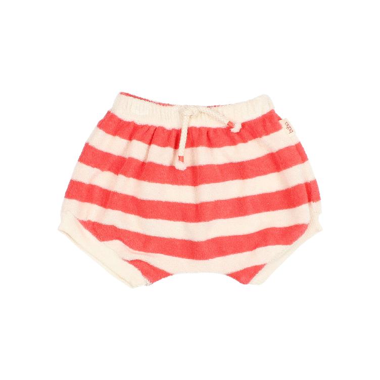 BB terry stripes shorts coral