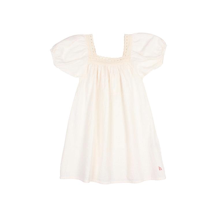 cotton lace dress cream pink