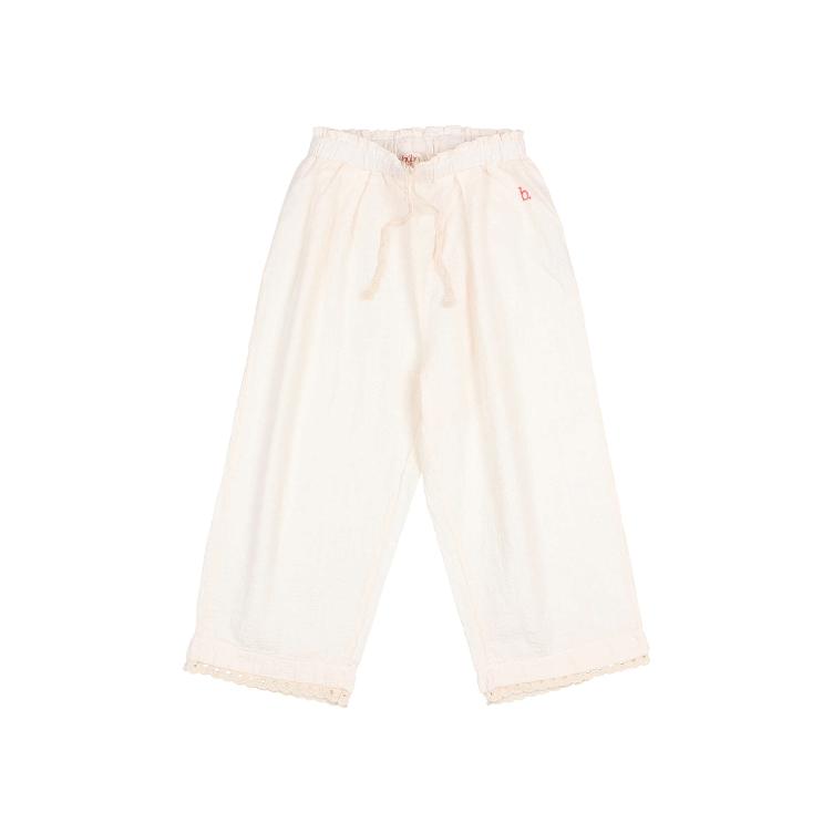 cotton lace pants cream pink - 0