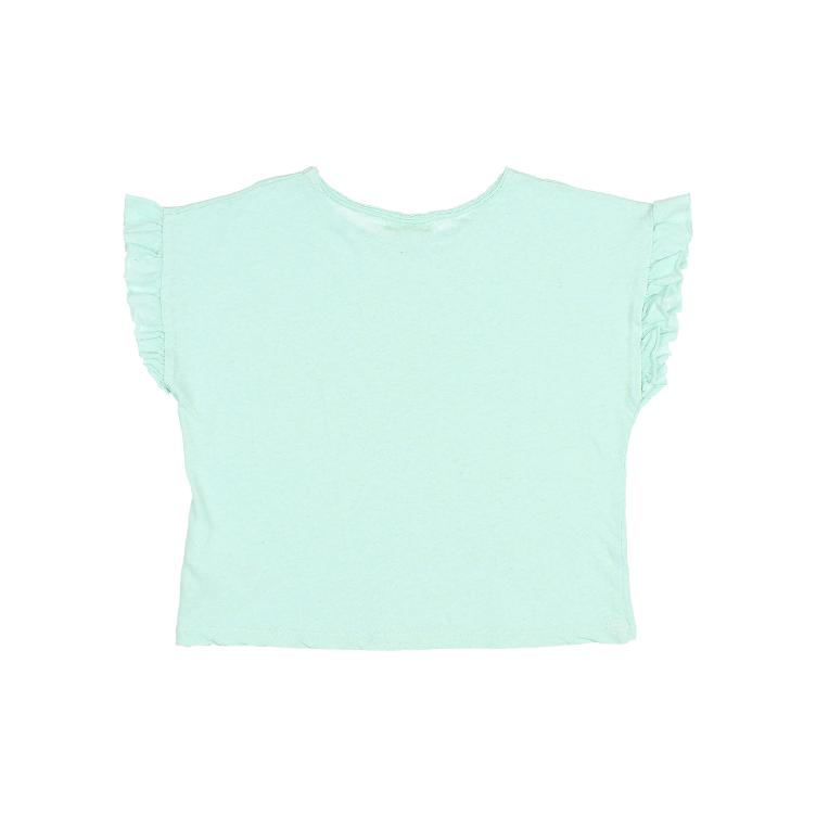 Linen girly t-shirt aqua