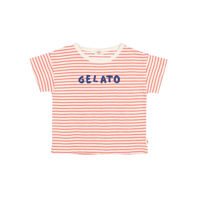 Stripes T shirt coral gelato